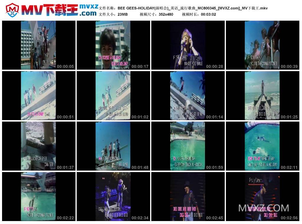 BEE GEES-HOLIDAY(演唱会)_英语_流行歌曲_MC800345